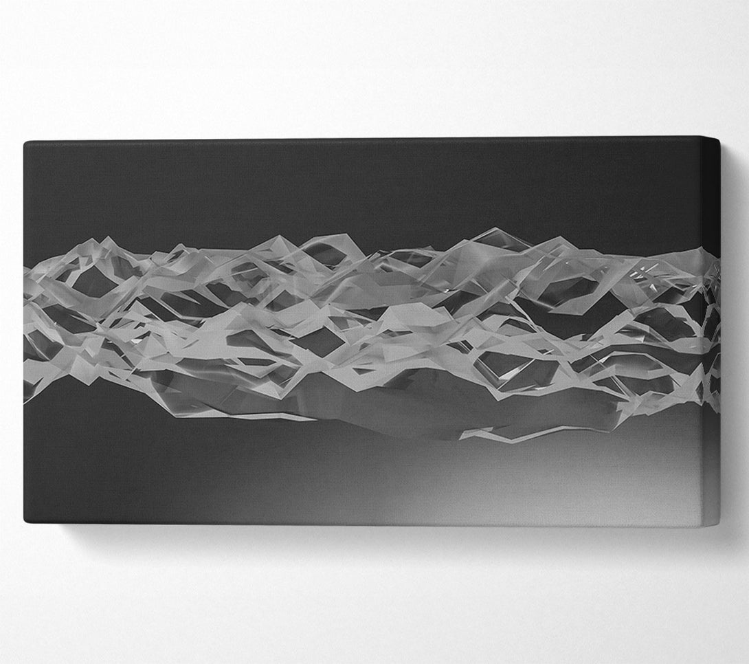  A Canvas Print of Silver Geometric Landscape Canvas Wall Art