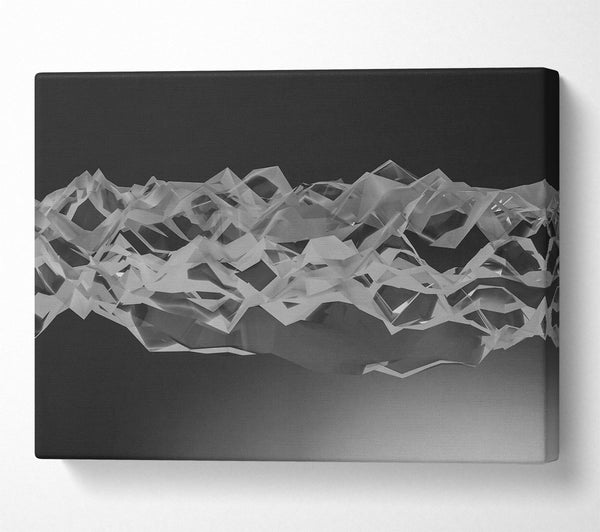  A Canvas Print of Silver Geometric Landscape Canvas Wall Art
