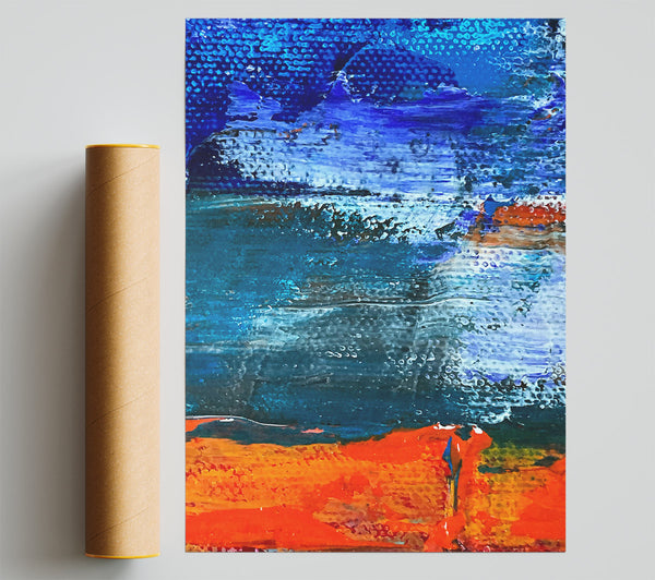 Orange Horizon Sky Poster