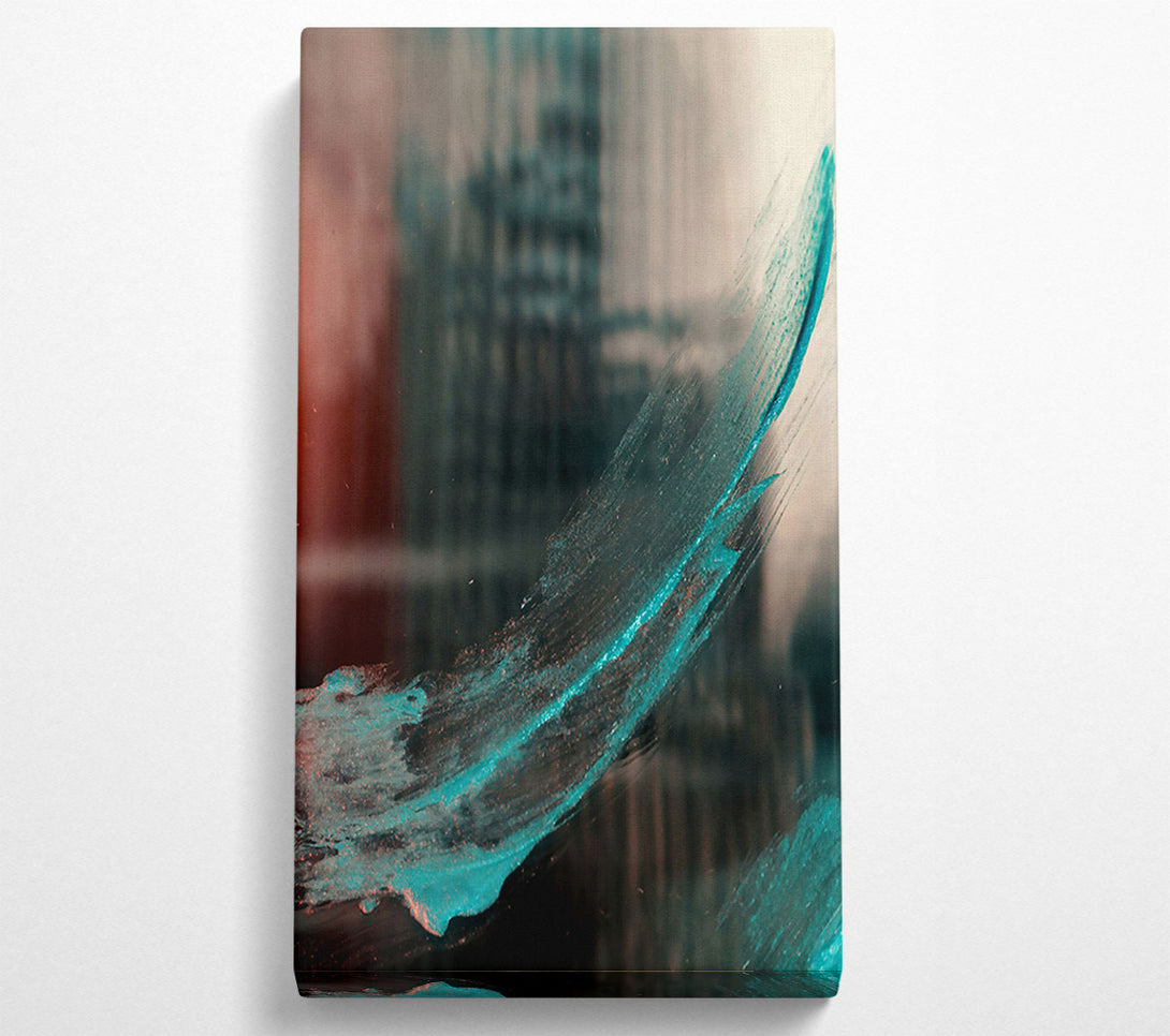  A Canvas Print of Teal Abstract Stroke Canvas Art