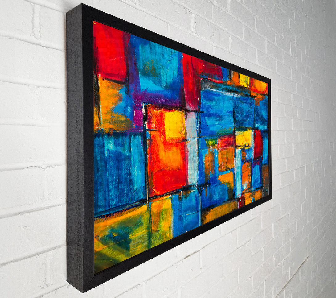  A Canvas Print of Blue Abstract Squares Canvas Print