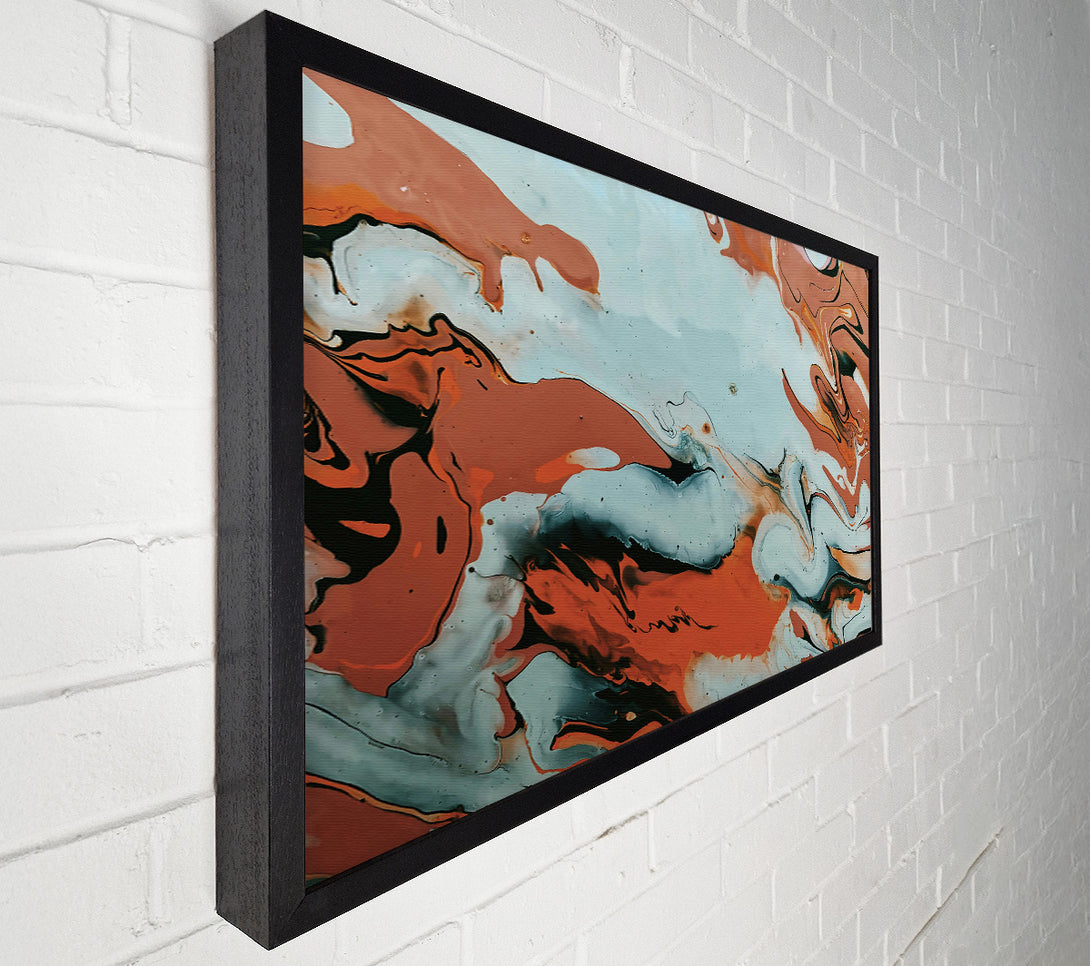  A Canvas Print of Silver And Rust Swirls Canvas Print