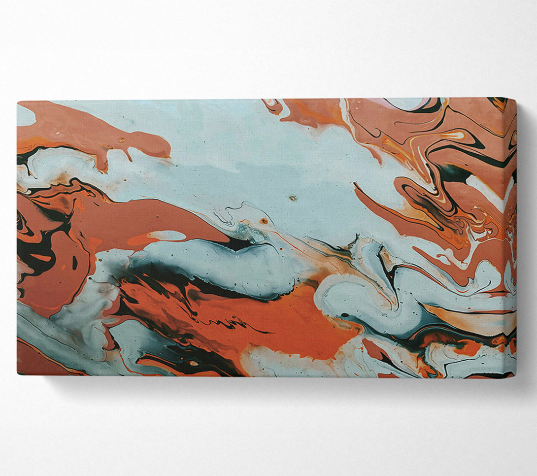  A Canvas Print of Silver And Rust Swirls Canvas Print