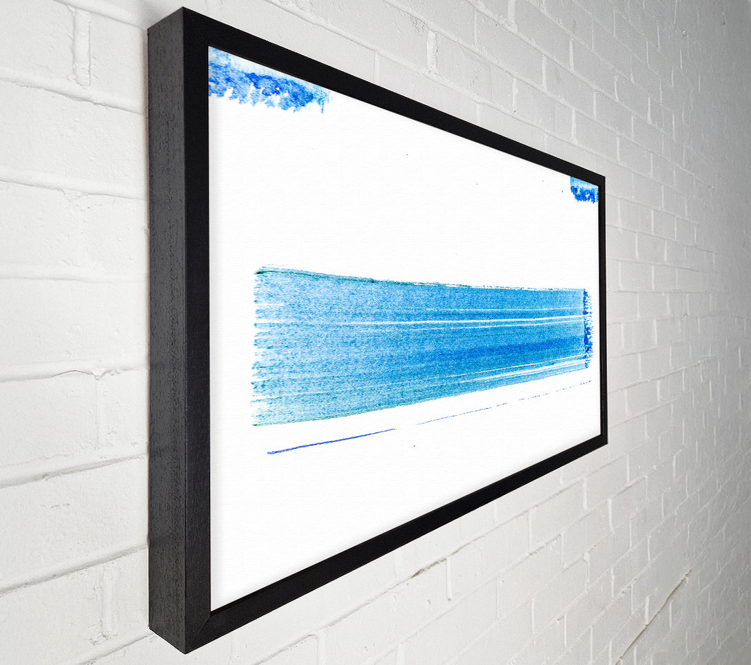  A Canvas Print of Azure Brushstroke Lines Canvas Wall Art