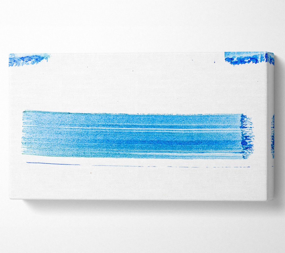  A Canvas Print of Azure Brushstroke Lines Canvas Wall Art