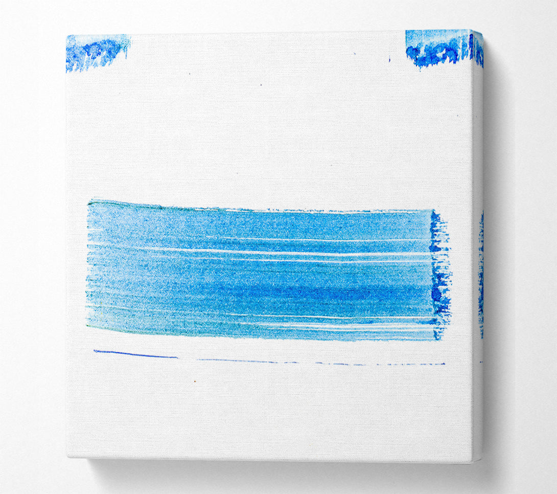  A Canvas Print of Azure Brushstroke Lines Canvas Wall Art
