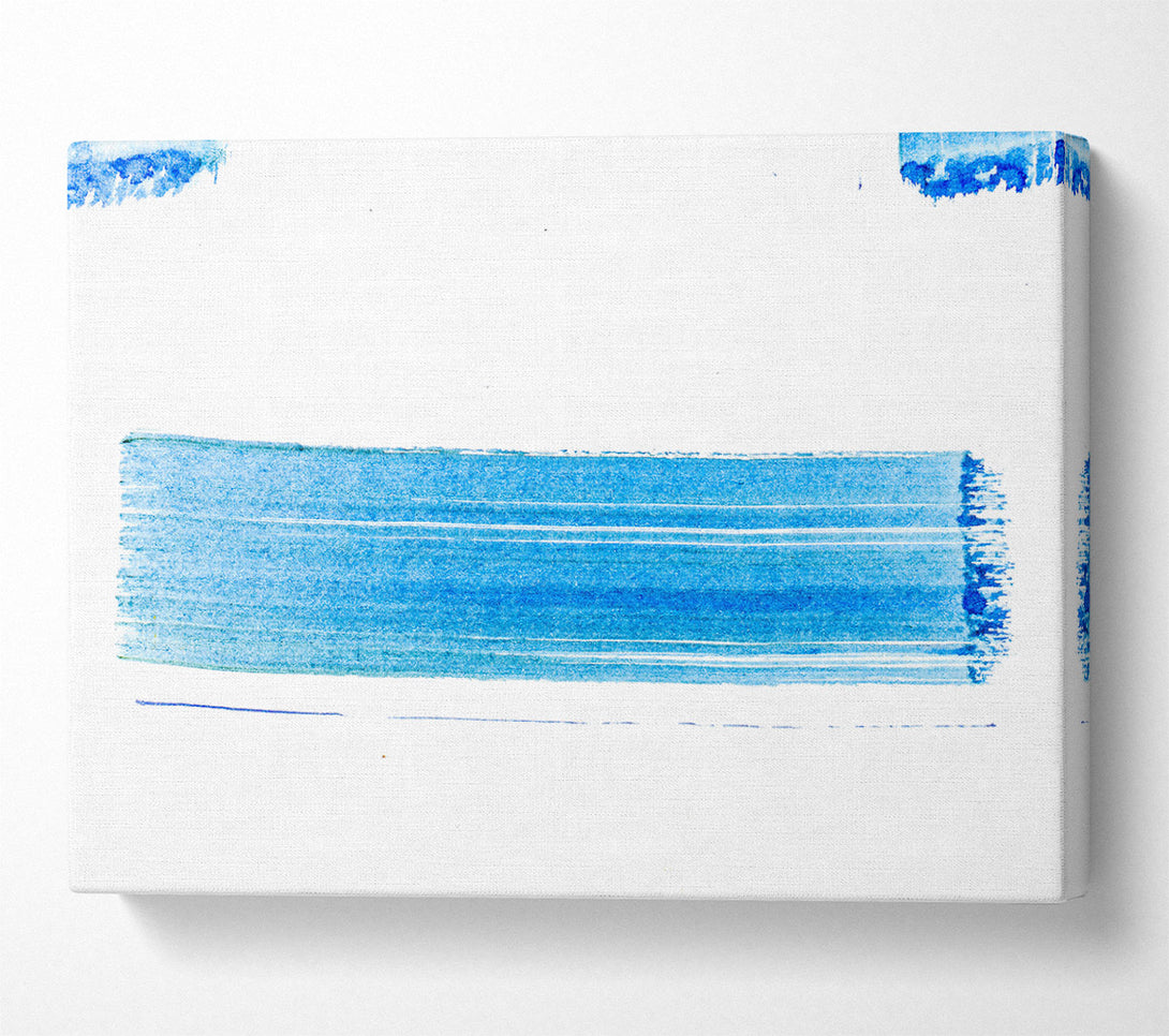  A Canvas Print of Azure Brushstroke Lines Canvas Wall Art