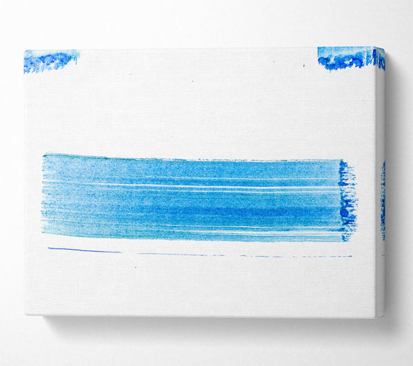  A Canvas Print of Azure Brushstroke Lines Canvas Wall Art