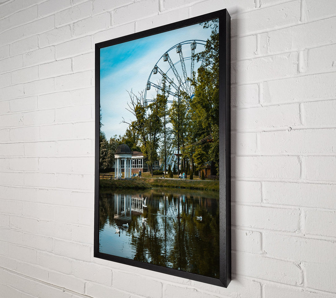  A Canvas Print of Blue Sky Ferris Wheel Canvas Wall Art