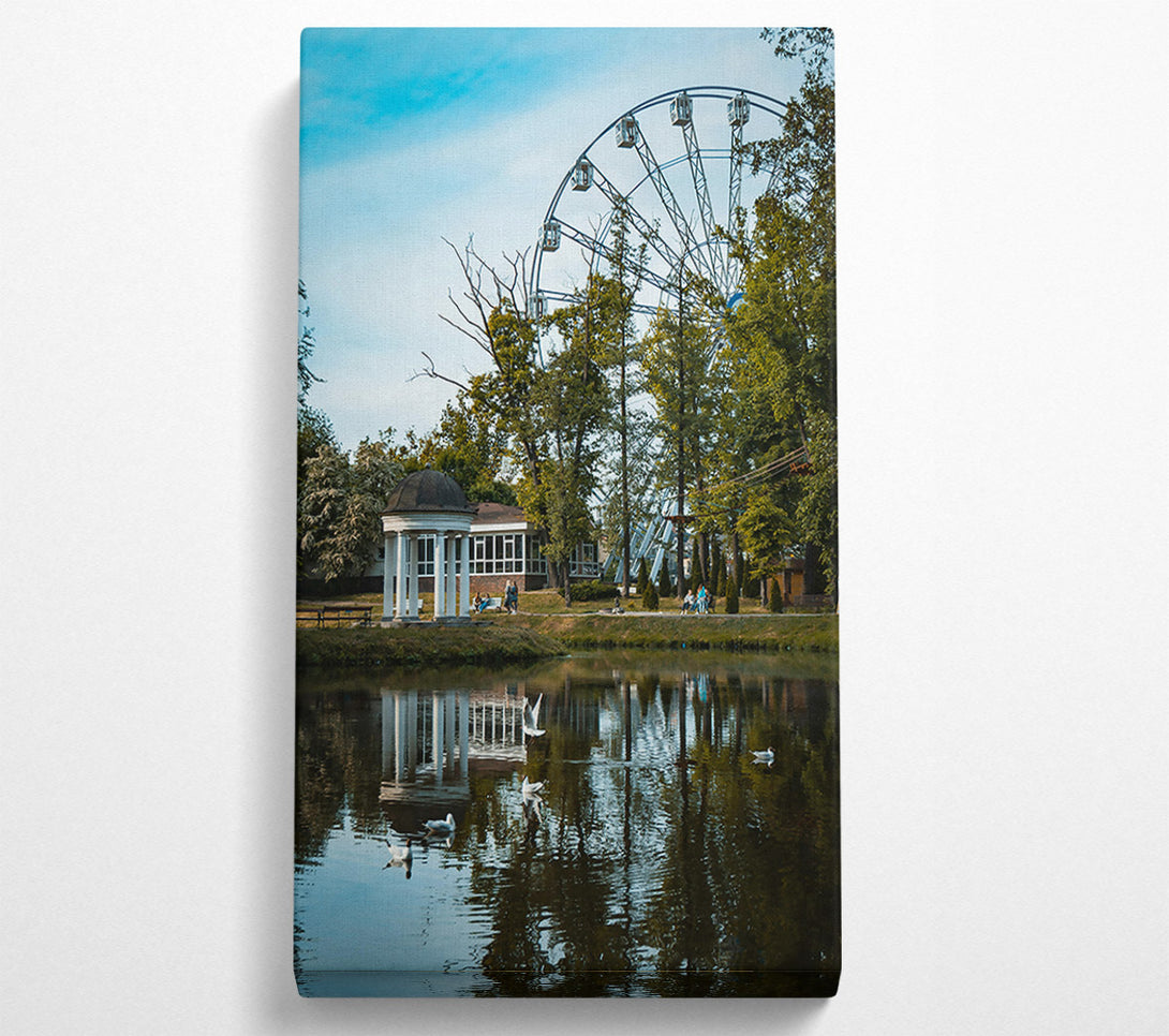  A Canvas Print of Blue Sky Ferris Wheel Canvas Wall Art