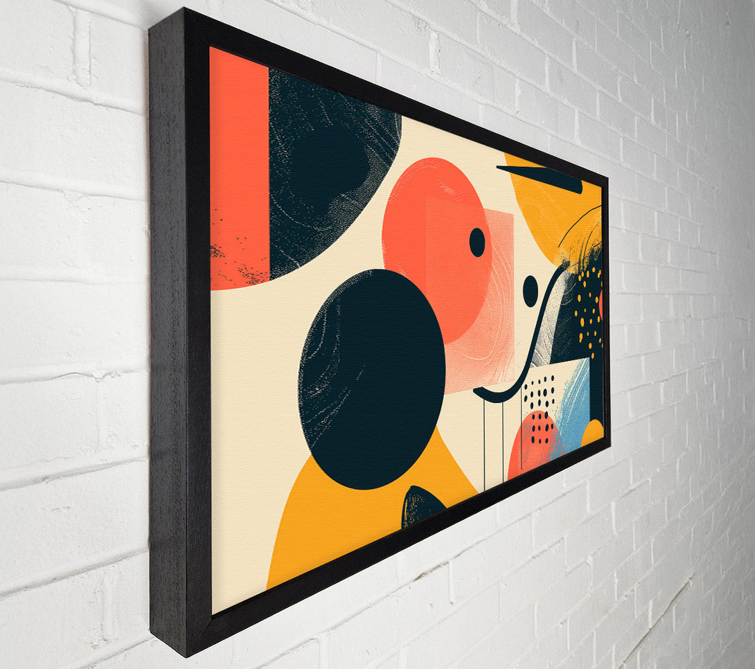  A Canvas Print of Coral Abstract Shapes Canvas Print