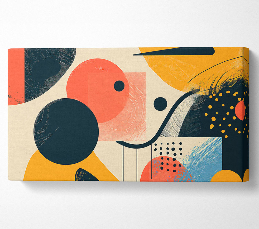  A Canvas Print of Coral Abstract Shapes Canvas Print