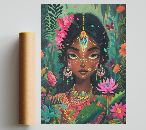 Emerald Jungle Bloom Giclee Print