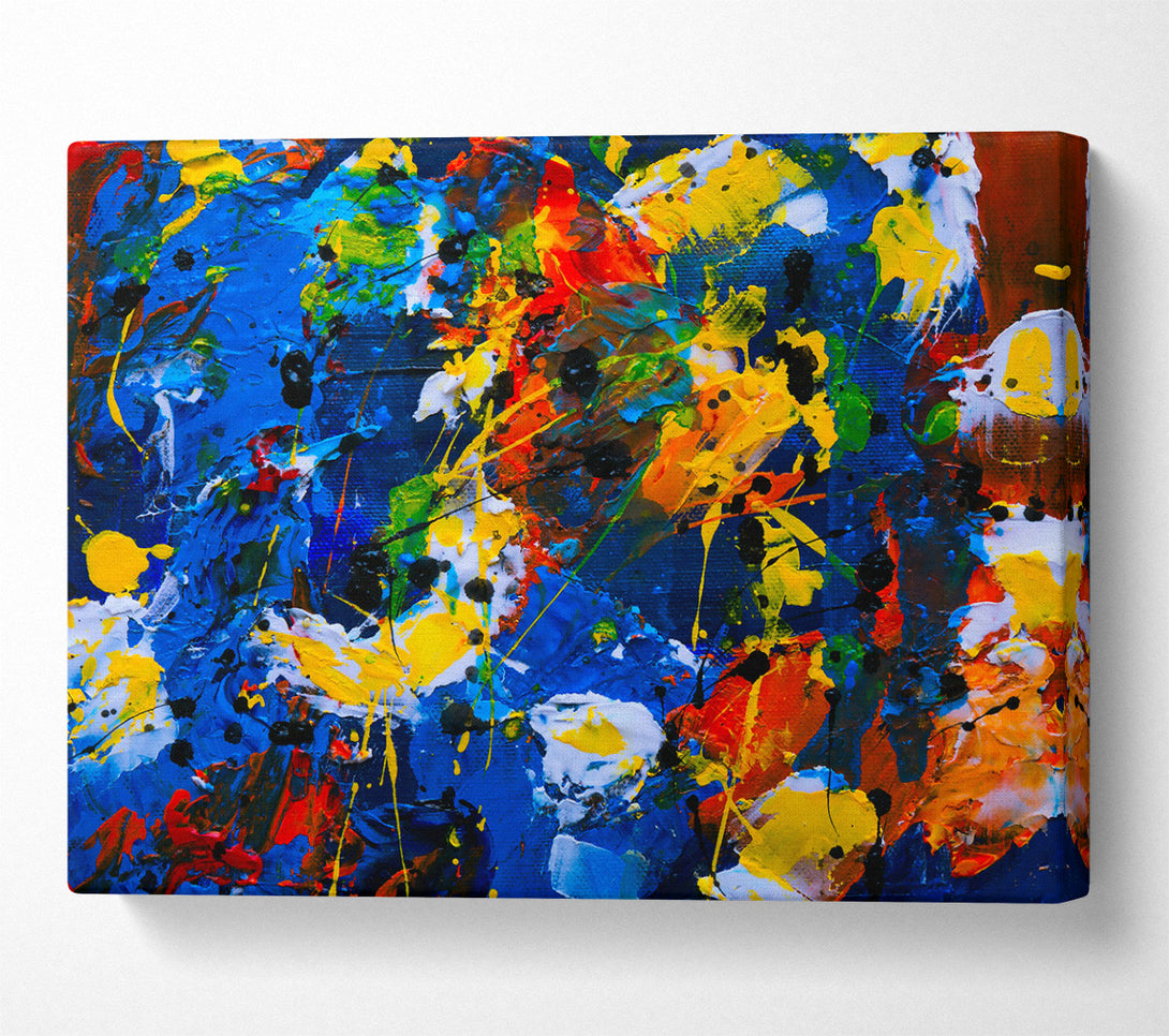  A Canvas Print of Azure Splashes Of Color Canvas Art
