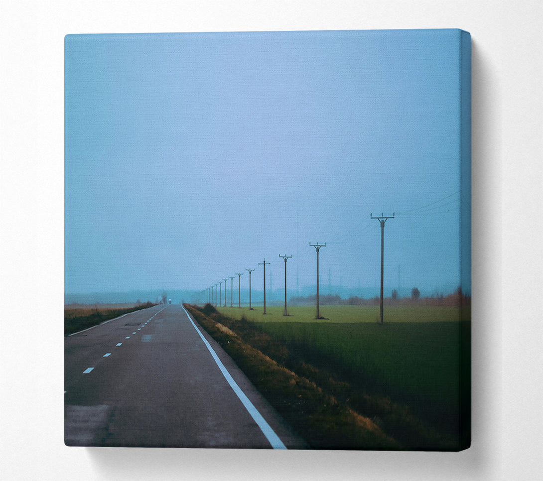  A Canvas Print of Blue Road To Nowhere Canvas Art