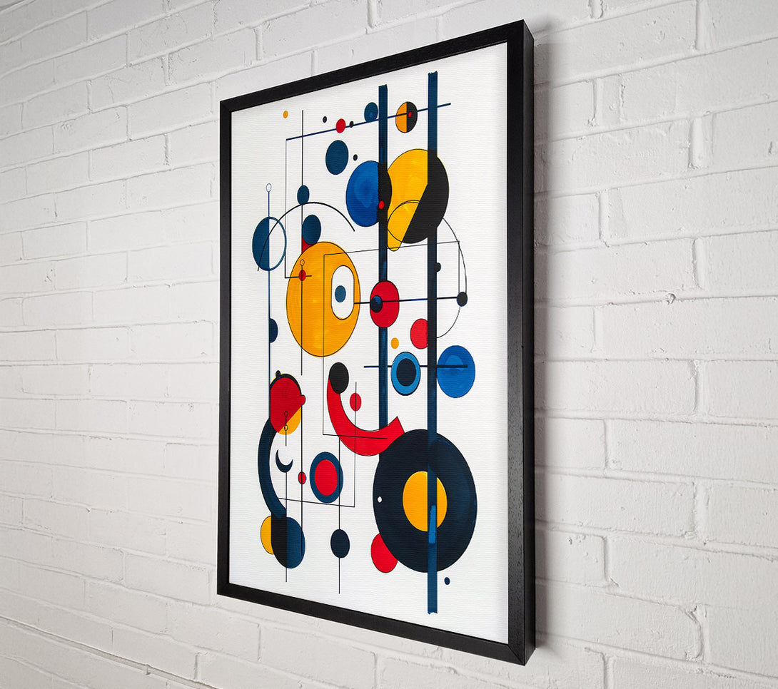  A Canvas Print of Blue Geometric Symphony Canvas Art
