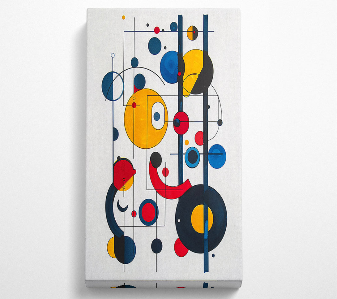  A Canvas Print of Blue Geometric Symphony Canvas Art
