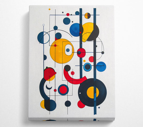 A Canvas Print of Blue Geometric Symphony Canvas Art