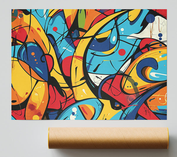 Blue Urban Abstract Print