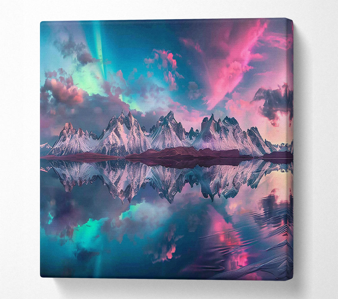  A Canvas Print of Pink Sky Reflection Canvas Print