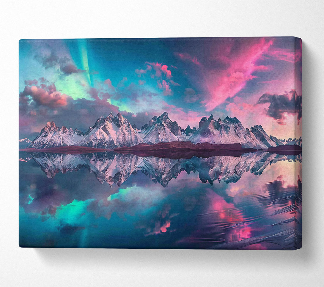  A Canvas Print of Pink Sky Reflection Canvas Print