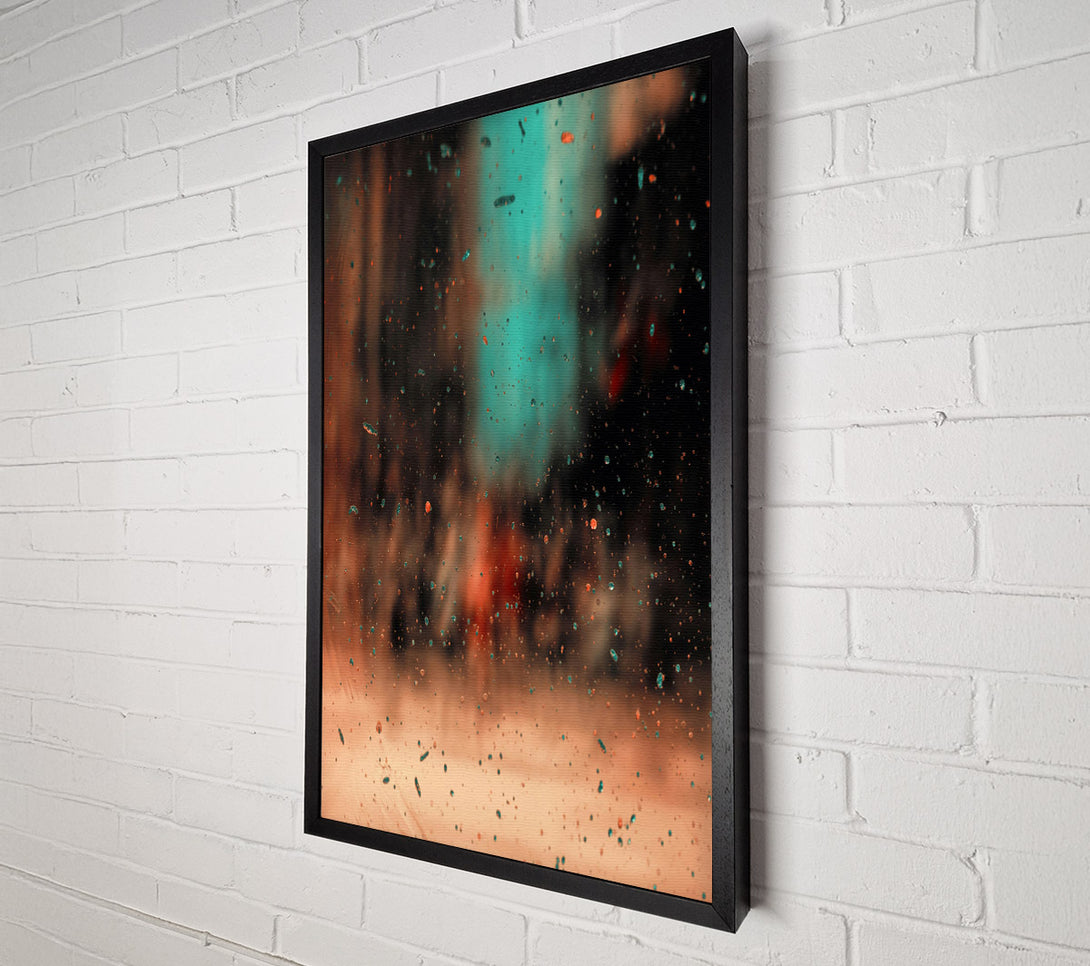  A Canvas Print of Teal Specks Of Light. Canvas Print