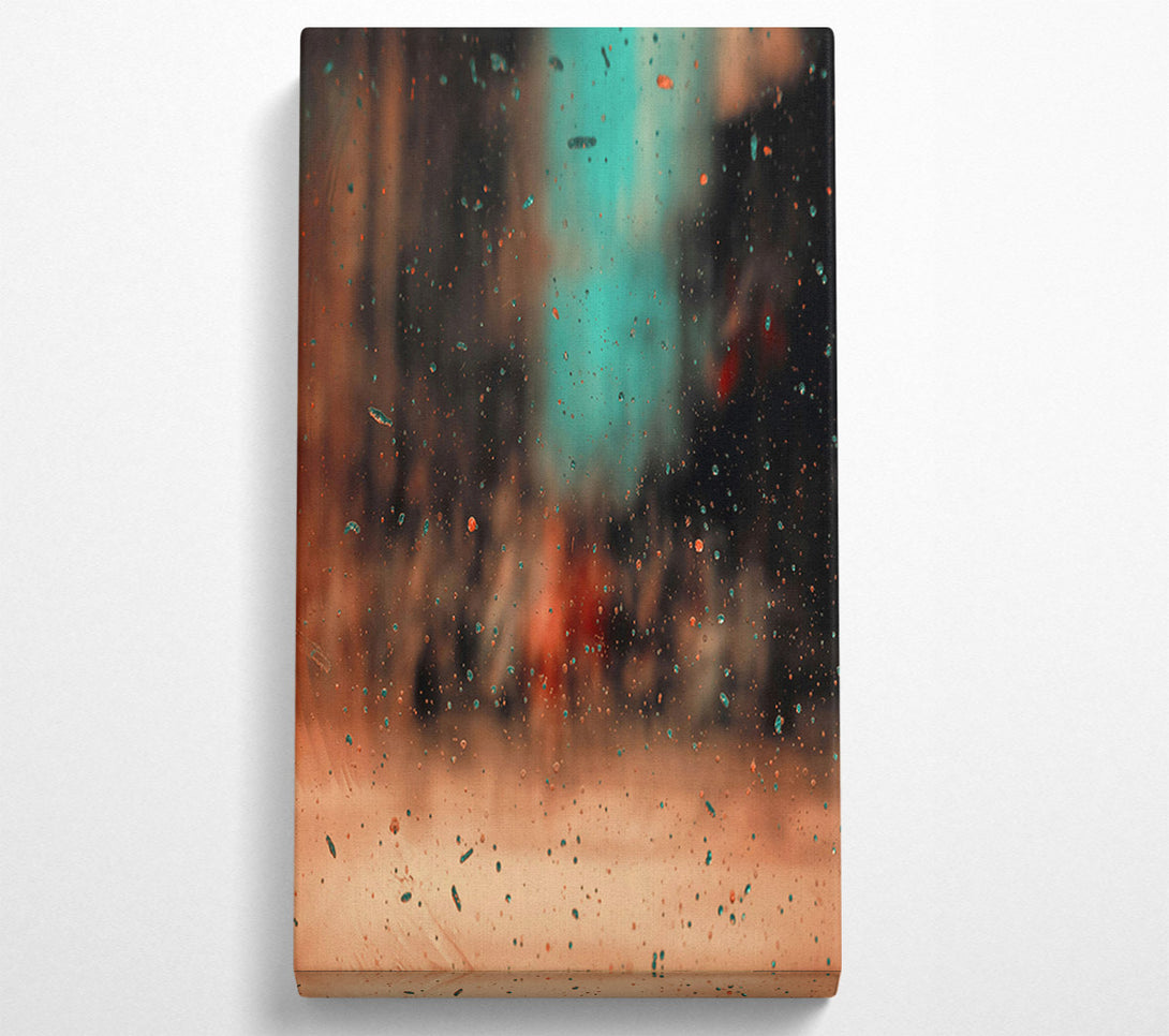  A Canvas Print of Teal Specks Of Light. Canvas Print