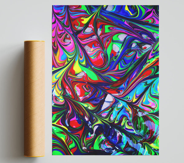 Red Swirls Of Chaos Giclee Print