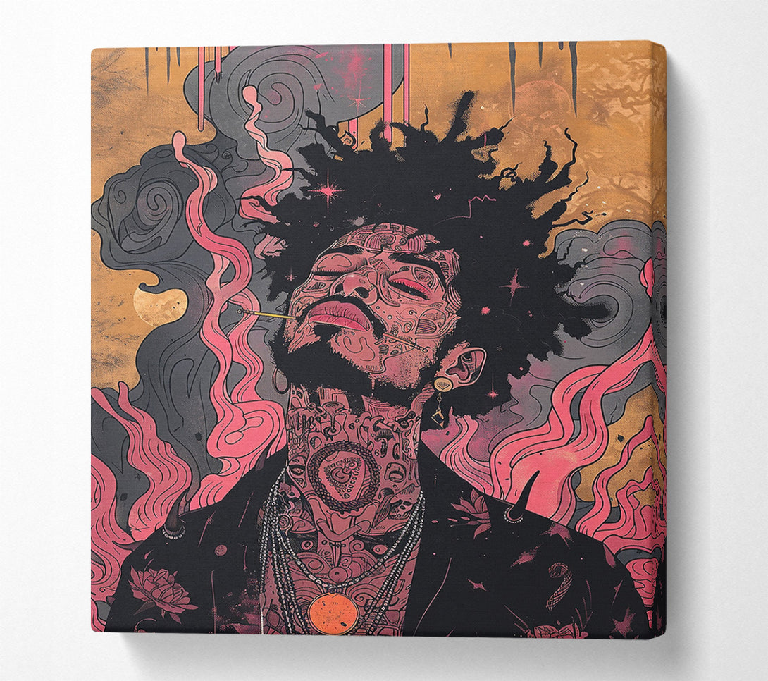  A Canvas Print of Crimson Smoke Dreams Canvas Art