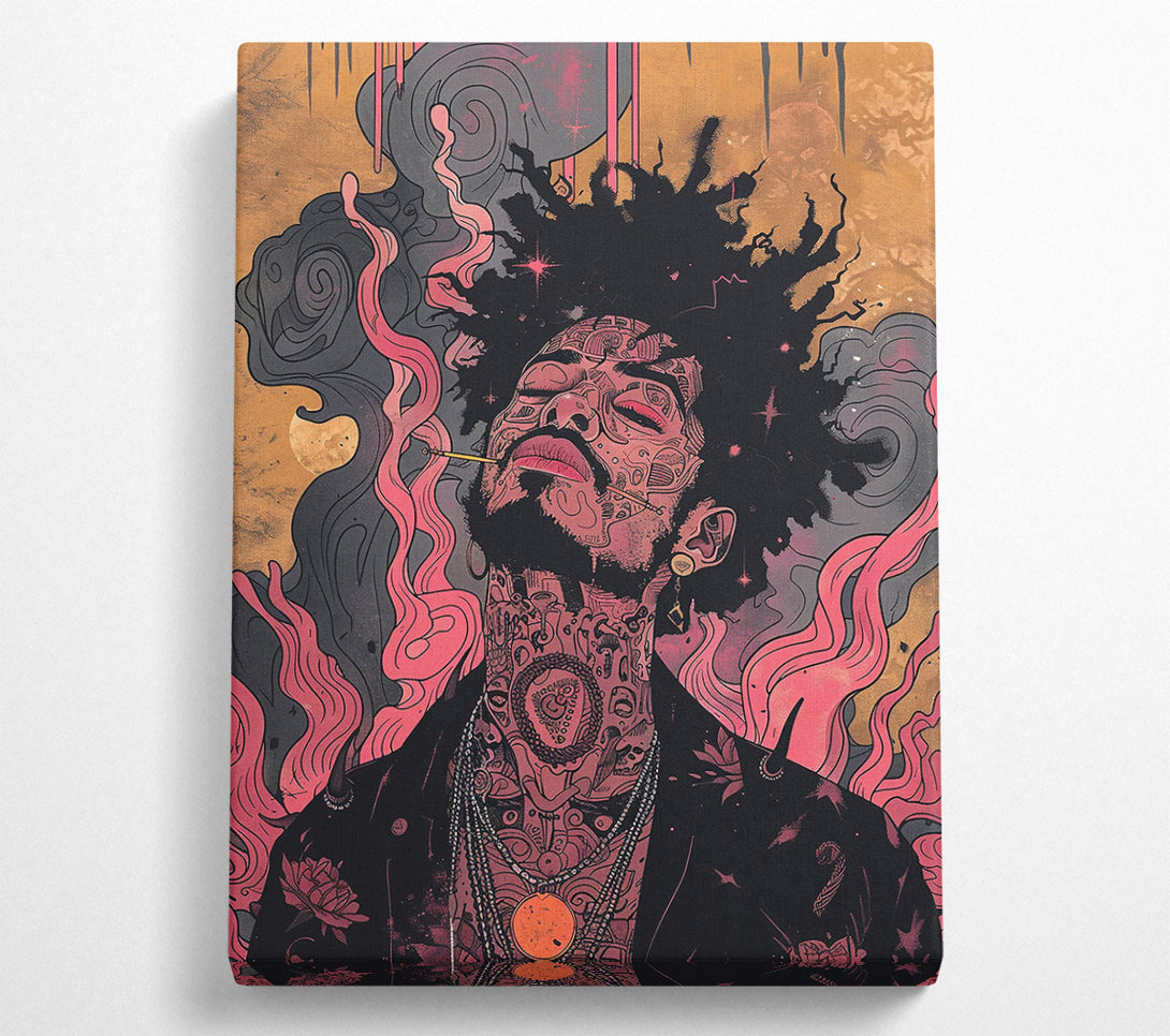  A Canvas Print of Crimson Smoke Dreams Canvas Art
