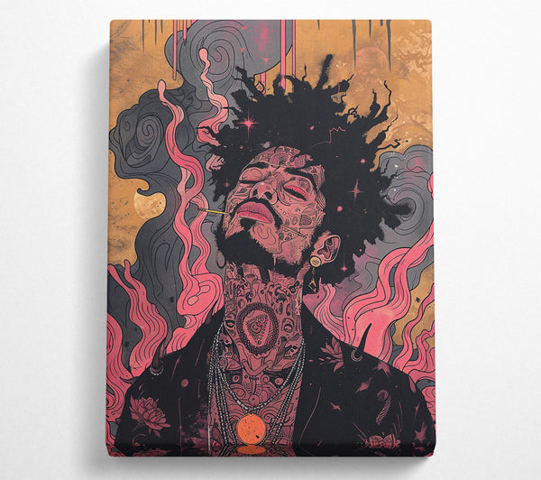  A Canvas Print of Crimson Smoke Dreams Canvas Art