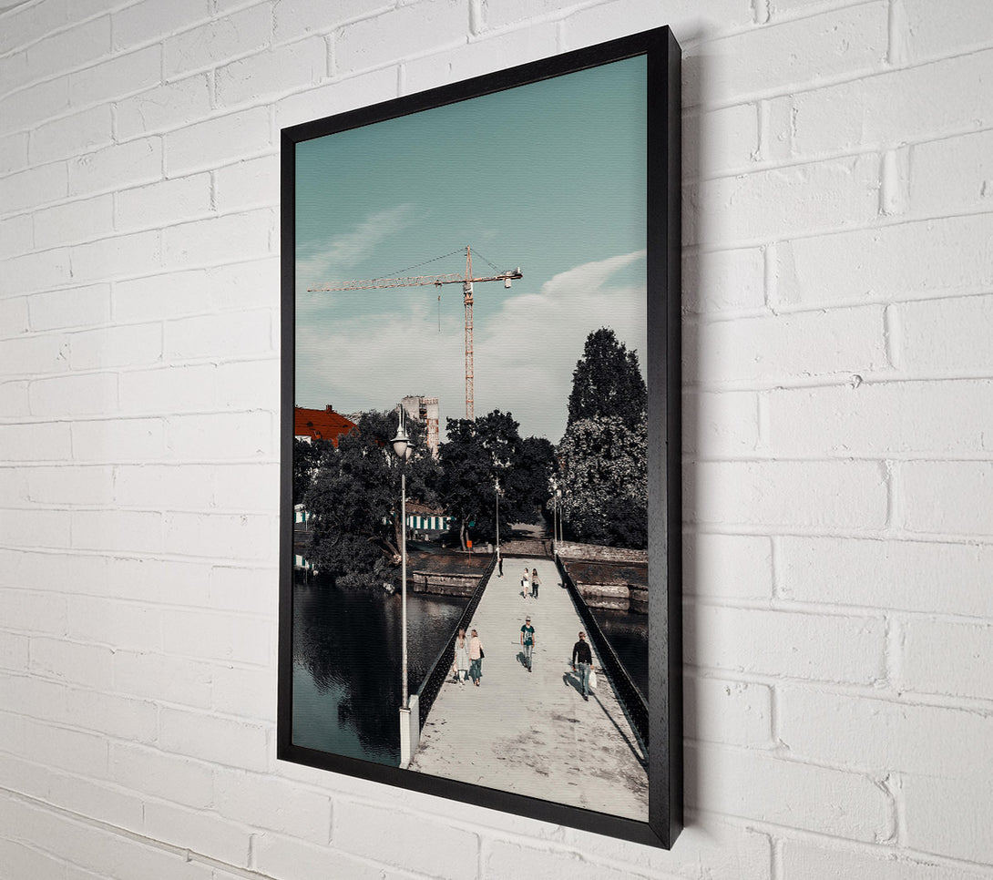  A Canvas Print of Blue Bridge Construction Canvas Wall Art