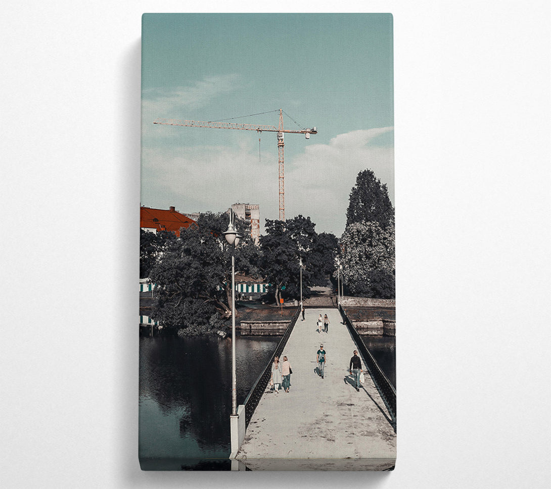  A Canvas Print of Blue Bridge Construction Canvas Wall Art