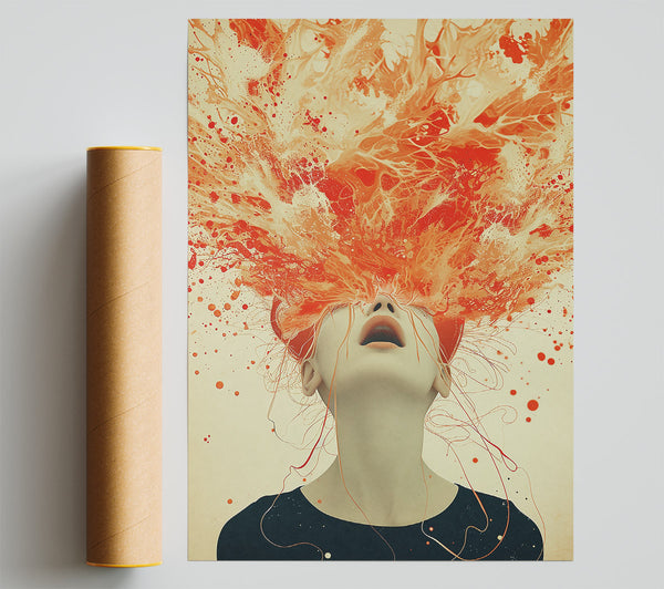 Crimson Burst Of Emotion Giclee Print