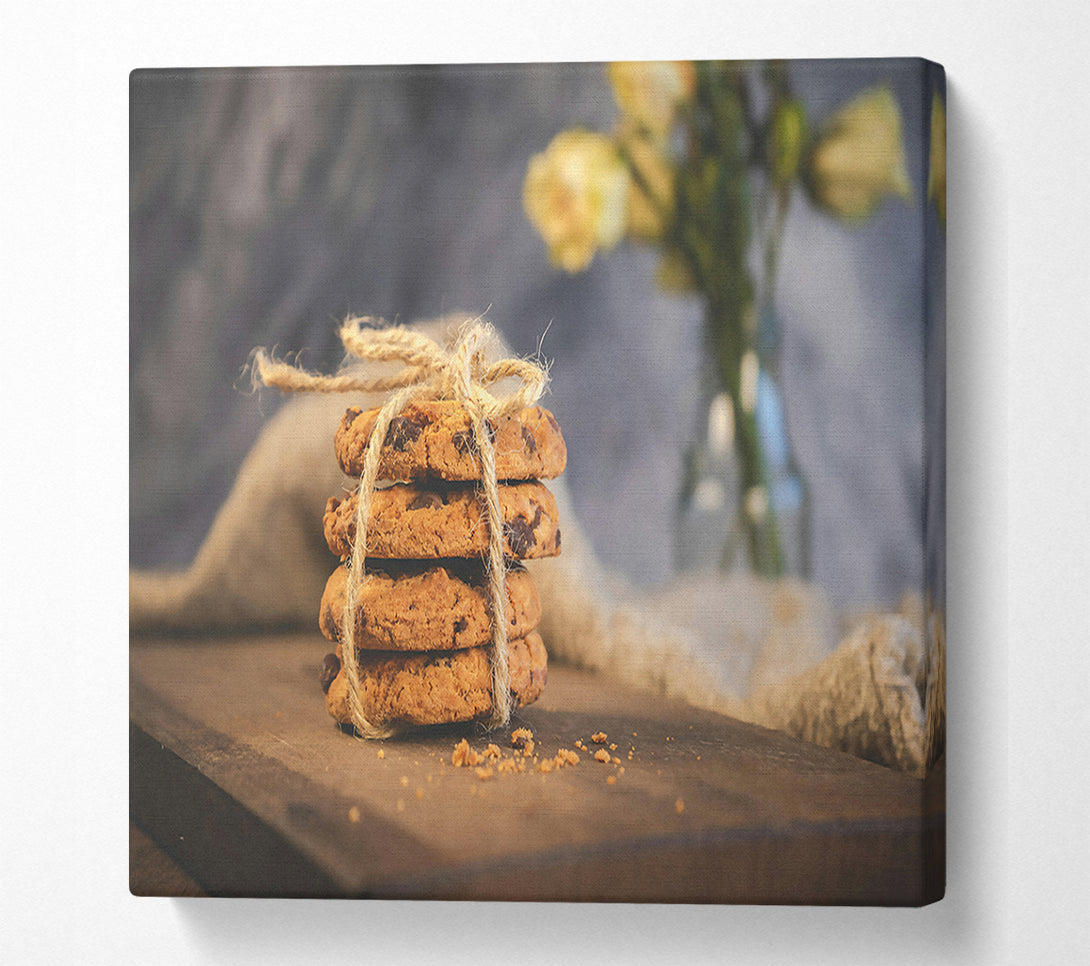  A Canvas Print of Brown Cookies And Twine Canvas Print