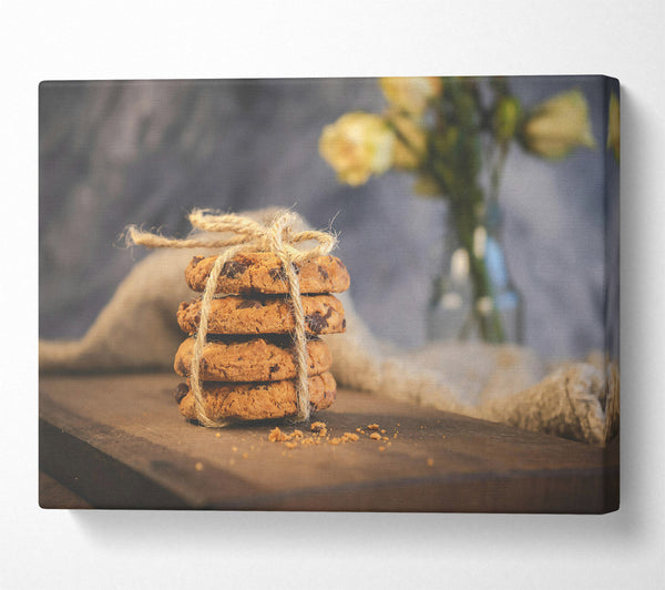 A Canvas Print of Brown Cookies And Twine Canvas Print