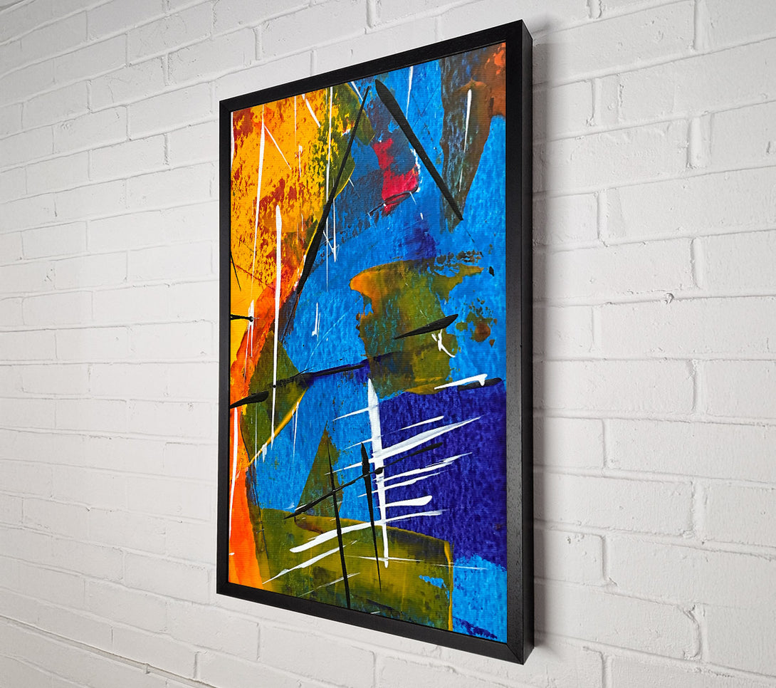  A Canvas Print of Blue Abstract Lines Canvas Art