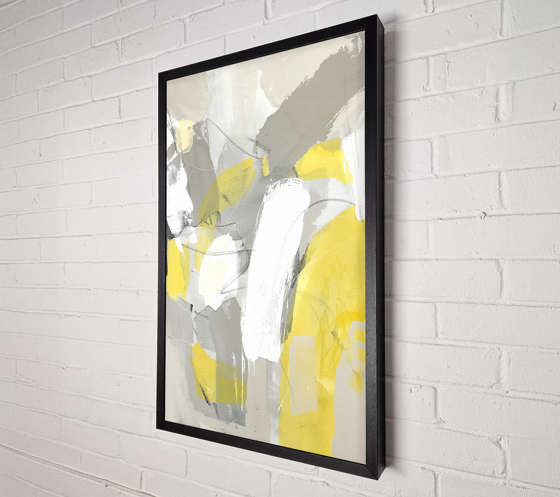  A Canvas Print of Sunlit Grey Abstract Canvas Wall Art