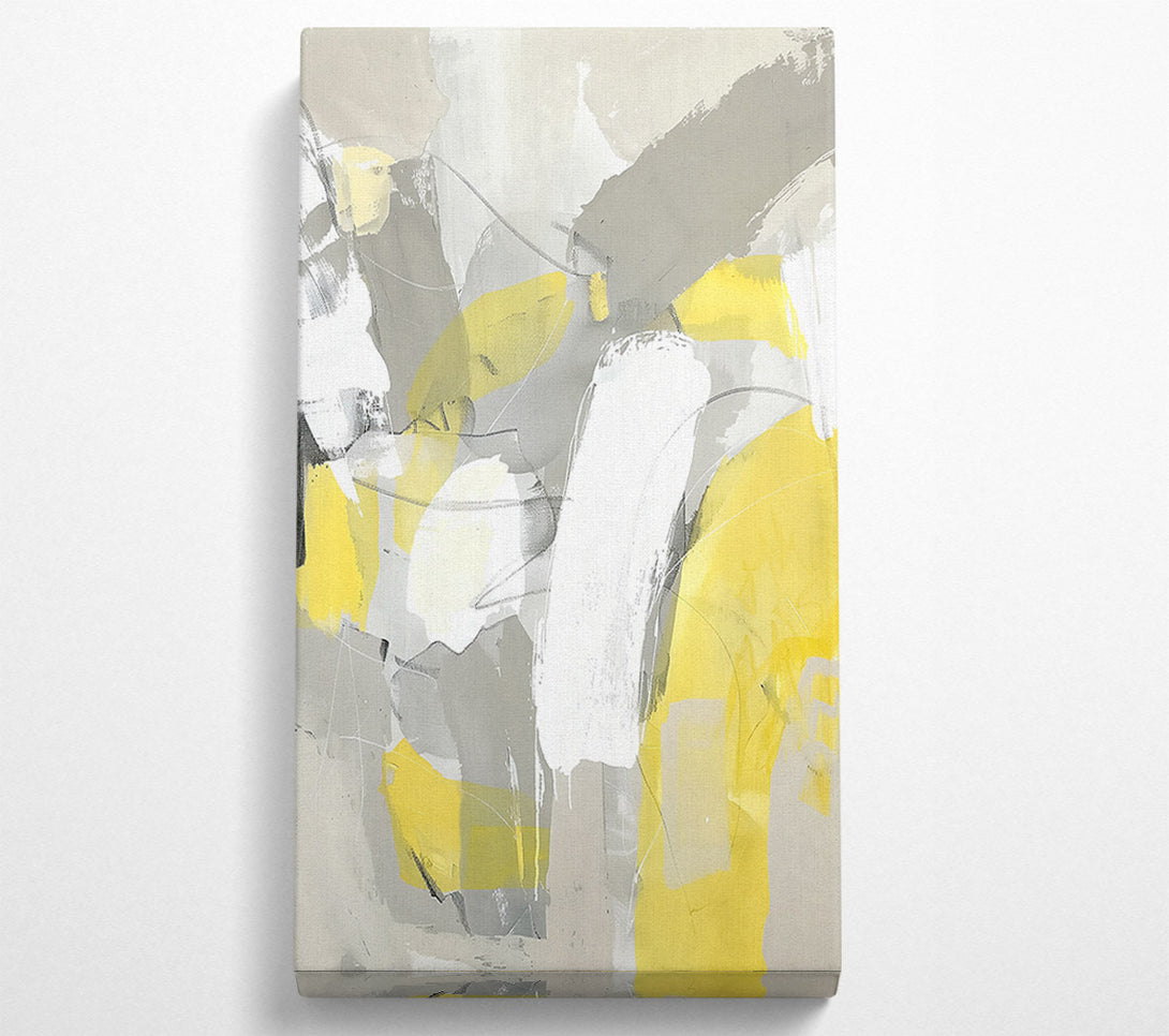  A Canvas Print of Sunlit Grey Abstract Canvas Wall Art