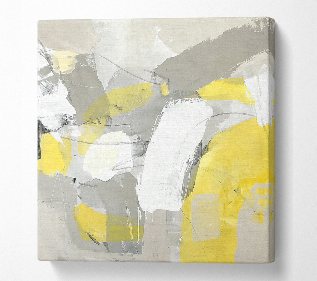  A Canvas Print of Sunlit Grey Abstract Canvas Wall Art