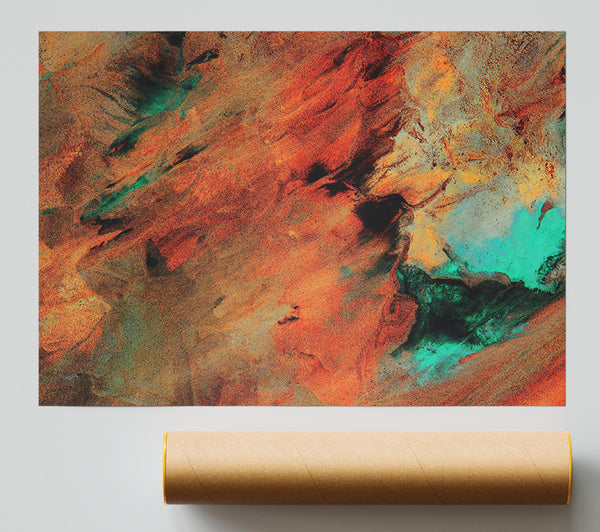 Burnt Orange Landscape Giclee Print