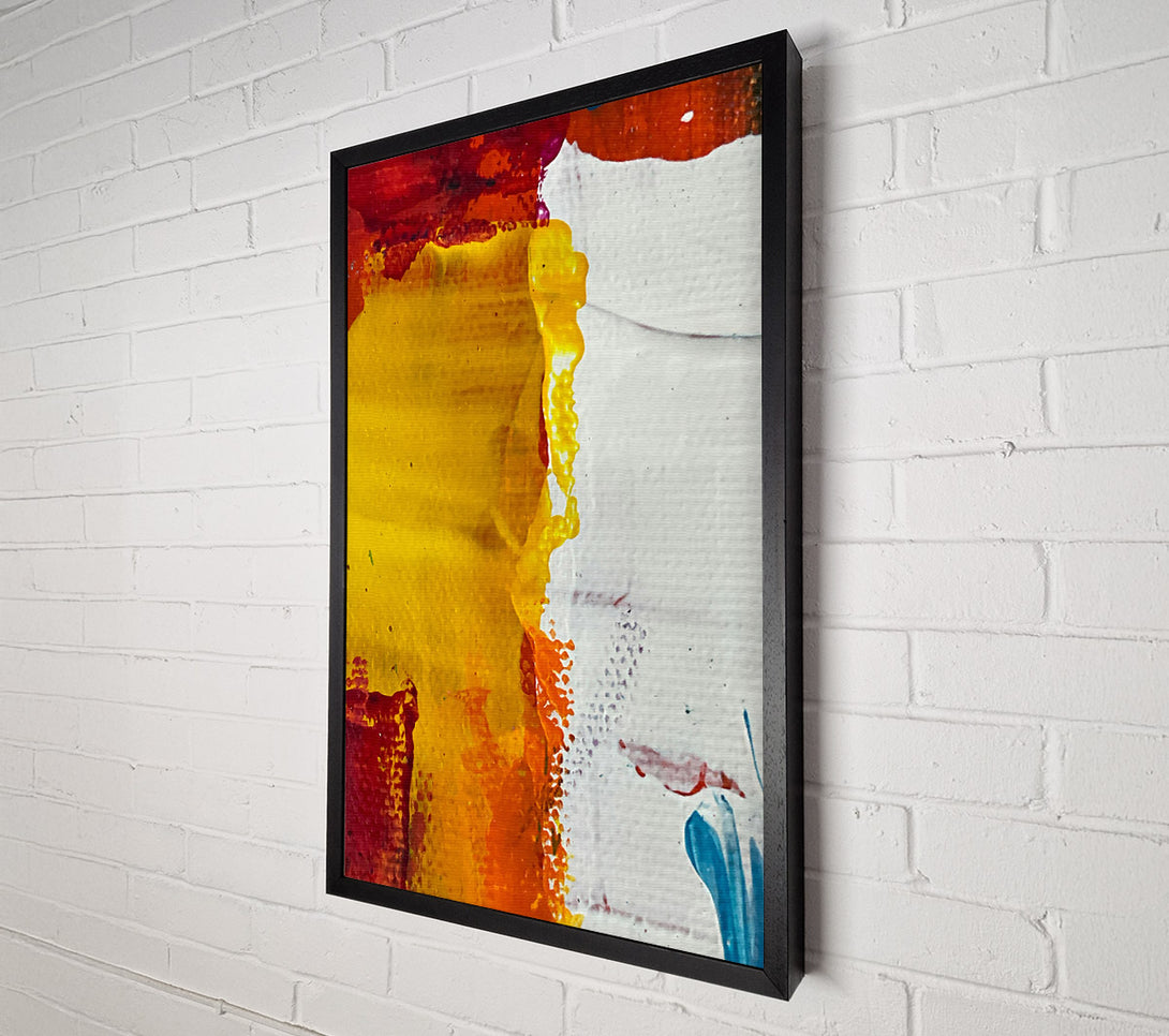  A Canvas Print of Golden Abstract Brushstrokes Canvas Art