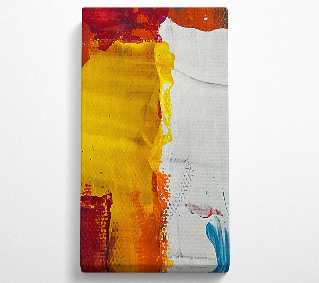  A Canvas Print of Golden Abstract Brushstrokes Canvas Art