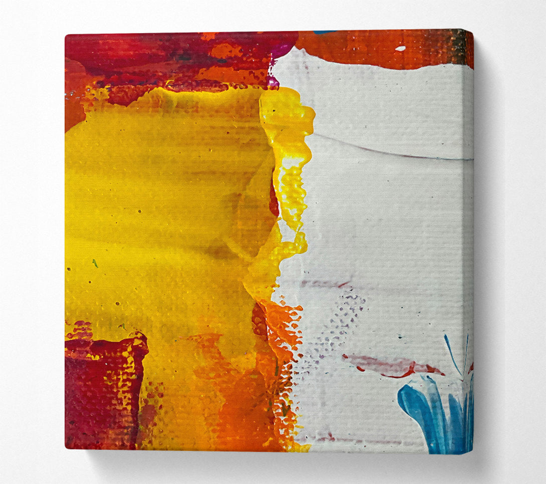  A Canvas Print of Golden Abstract Brushstrokes Canvas Art
