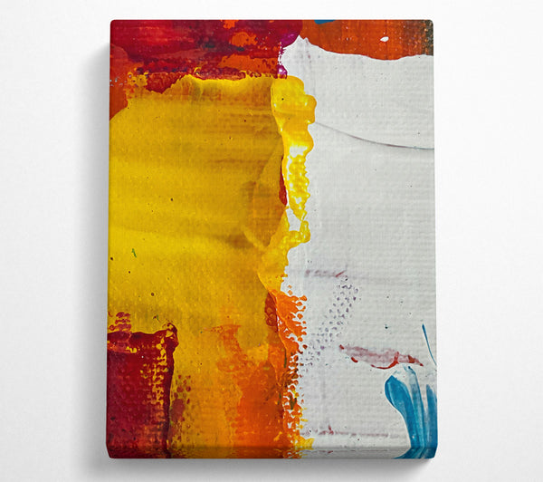  A Canvas Print of Golden Abstract Brushstrokes Canvas Art