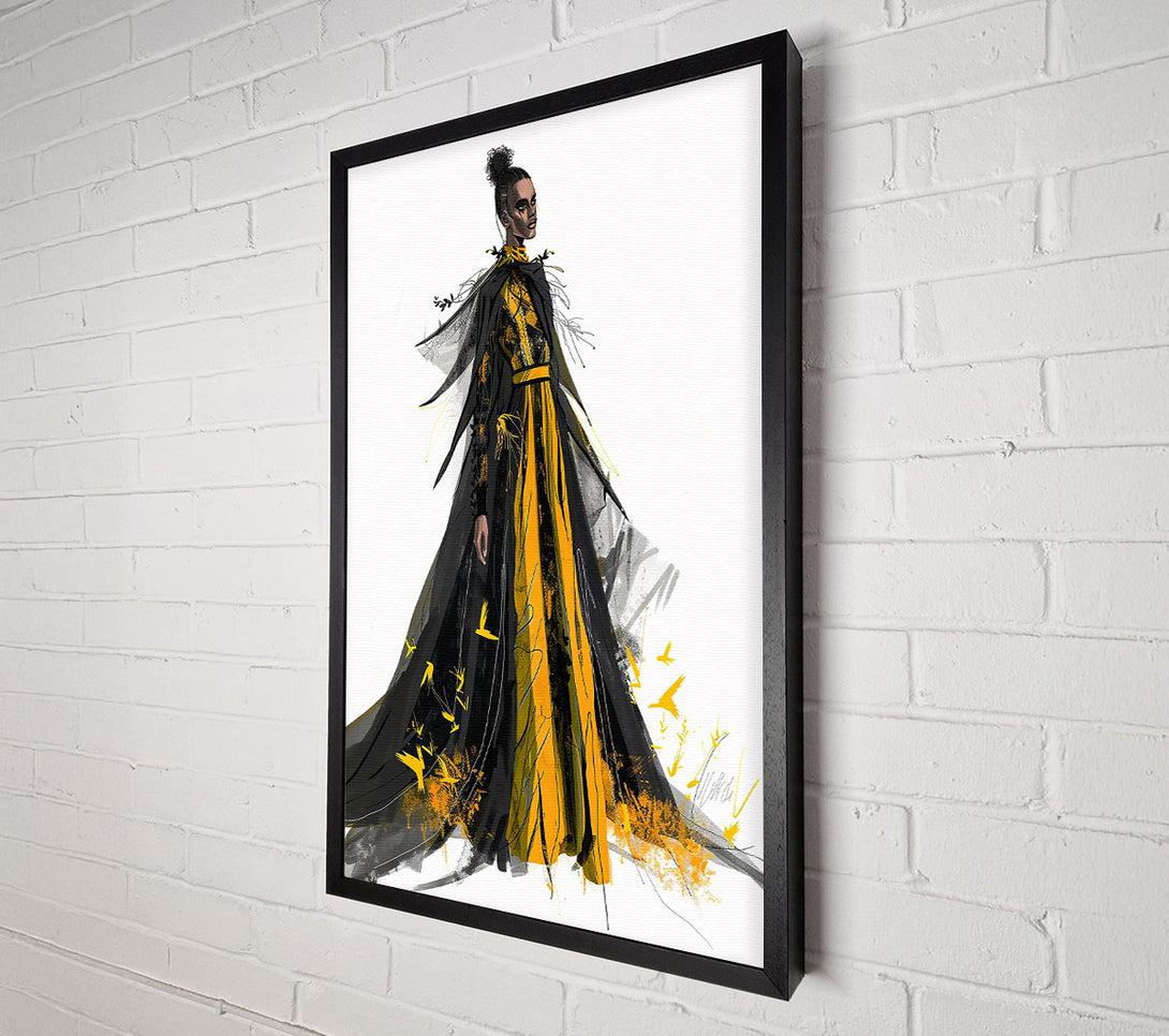  A Canvas Print of Golden Winged Flight Canvas Wall Art