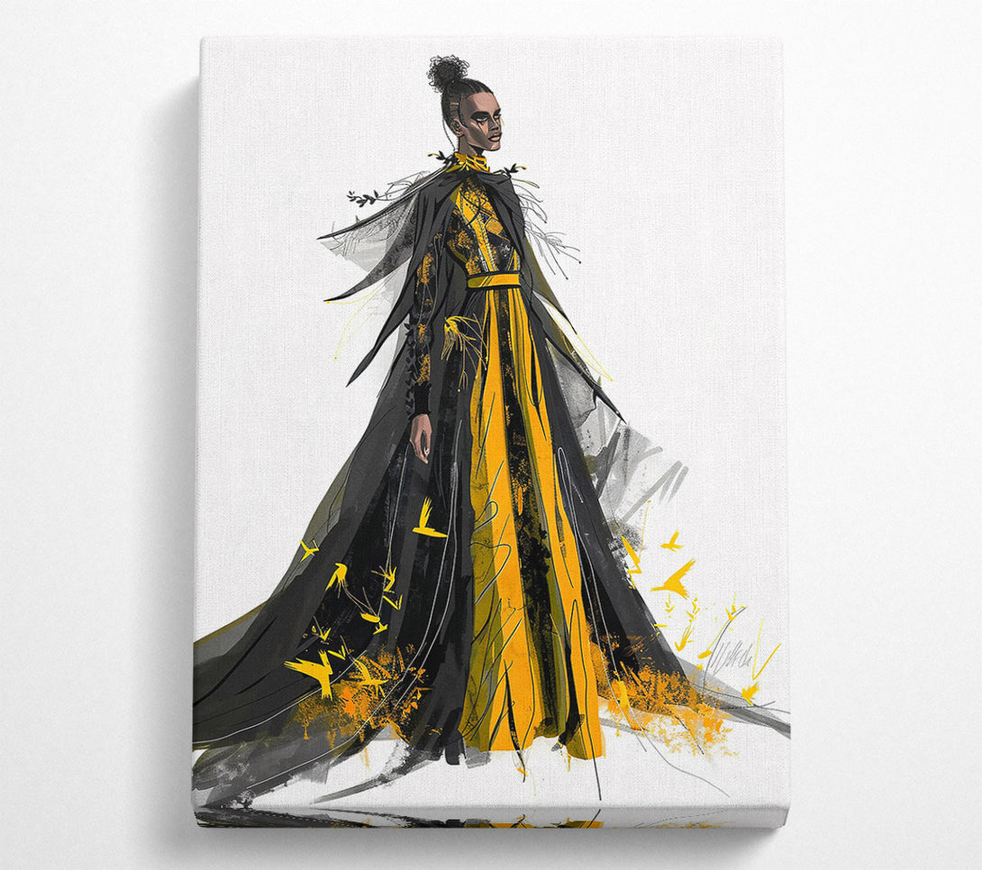  A Canvas Print of Golden Winged Flight Canvas Wall Art