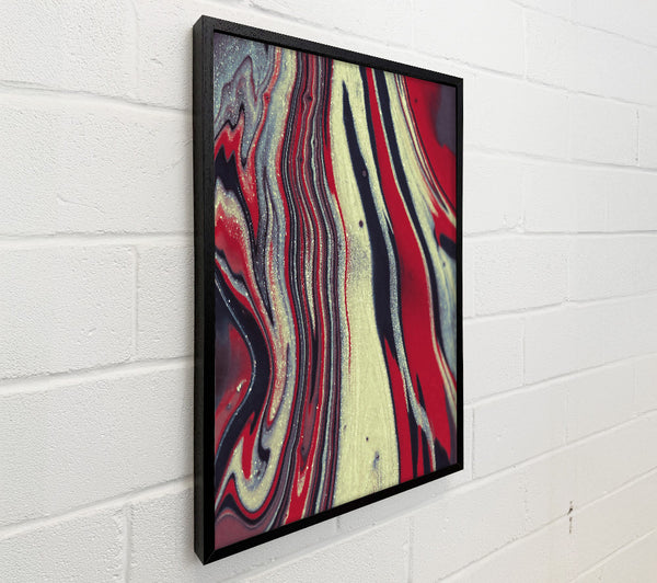 Crimson Silver Swirls