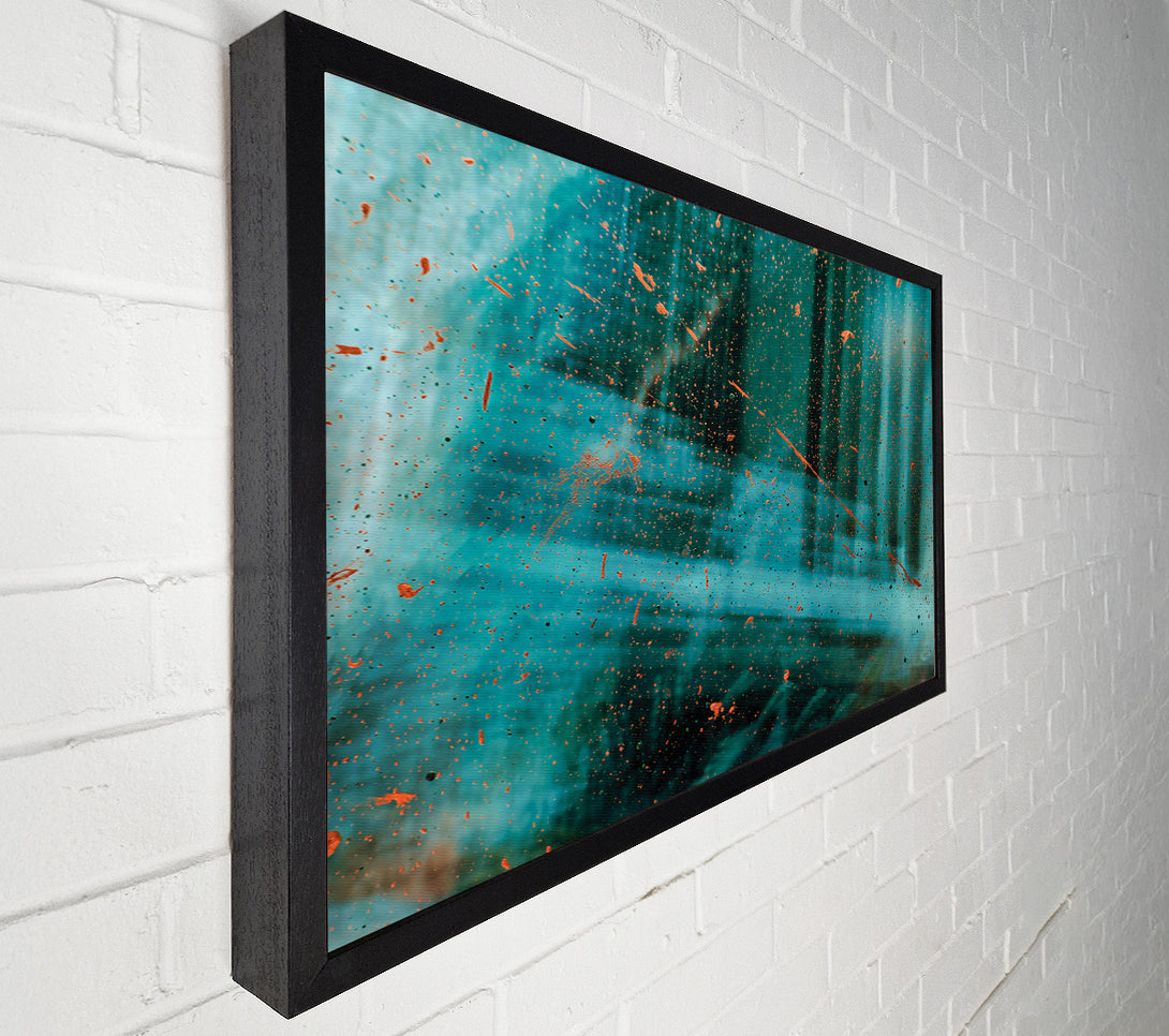  A Canvas Print of Teal Splashes Of Rust Canvas Print