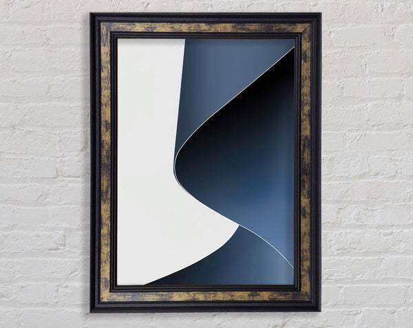 Flow Of Walnut And Blue Framed Print